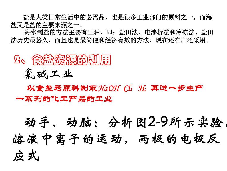 高中人教版化学选修2课件:第2单元 课题2.1 海水的综合利用课件(16张ppt)04