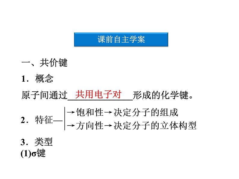 高中人教版化学选修3课件:第2章第1节 共价键(33张ppt)第4页