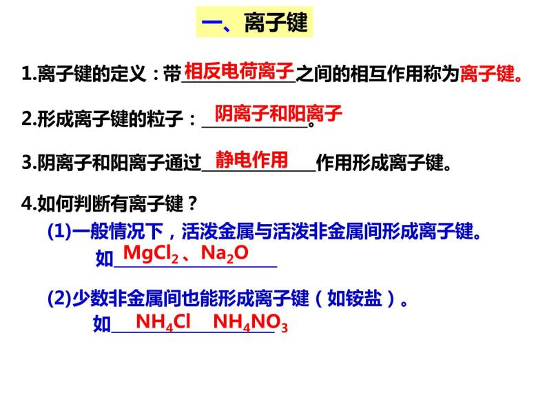 人教版高一化学必修二课件：1.3.1（第1课时）离子键课件（共24 张PPT）05