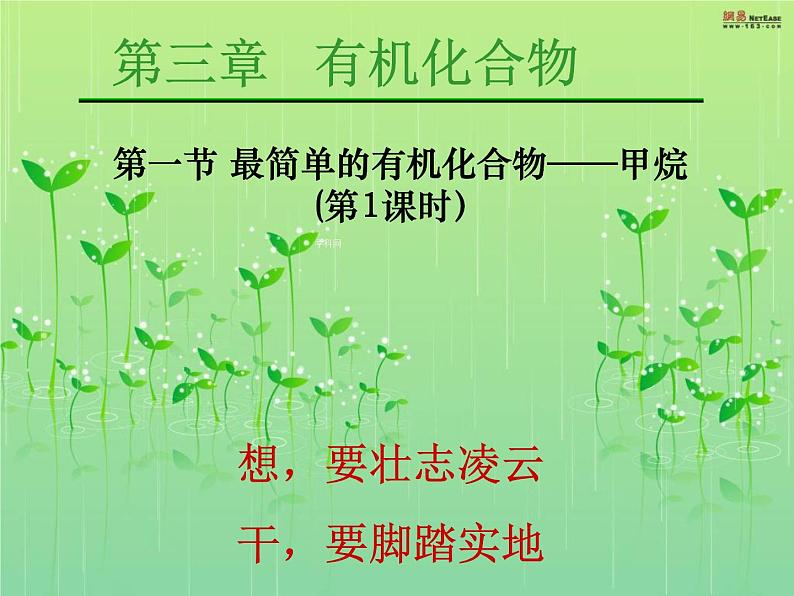 高中化学课件必修二《第三章 第一节 最简单的有机化合物-甲烷(第1课时)》第1页