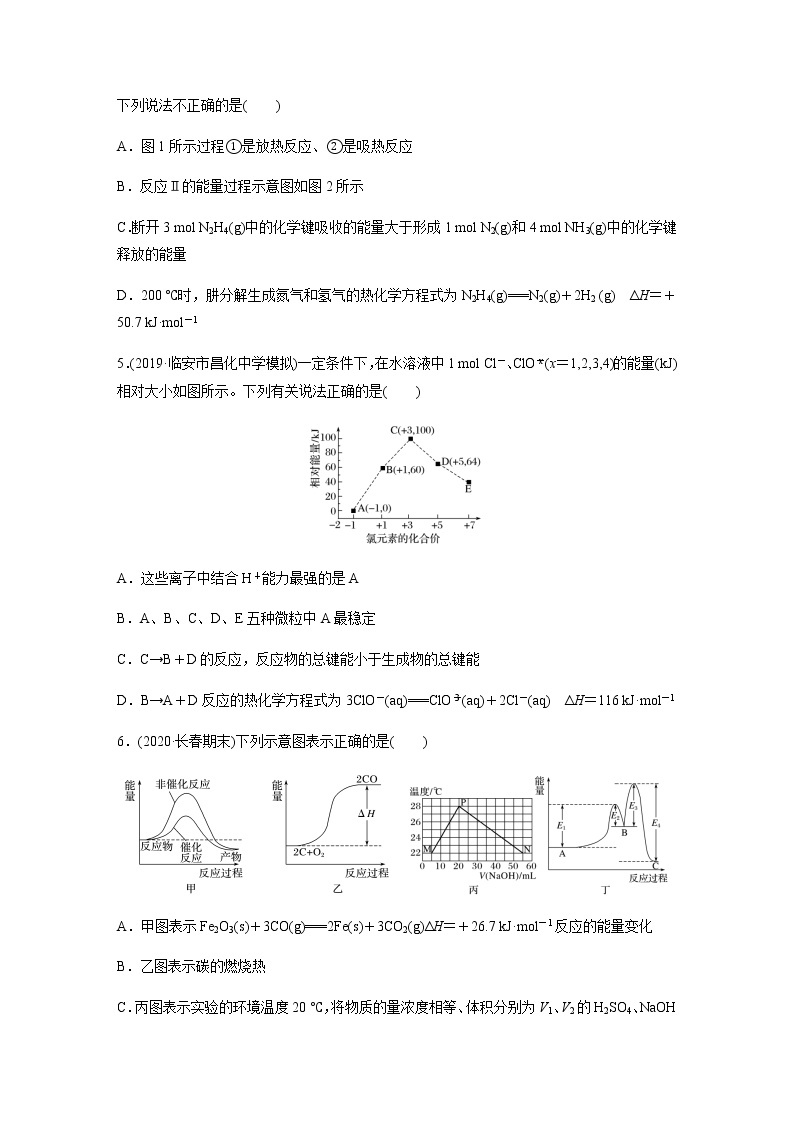 2021届高三化学一轮复习重点专题4——化学反应过程与能量变化（练习）学生版03