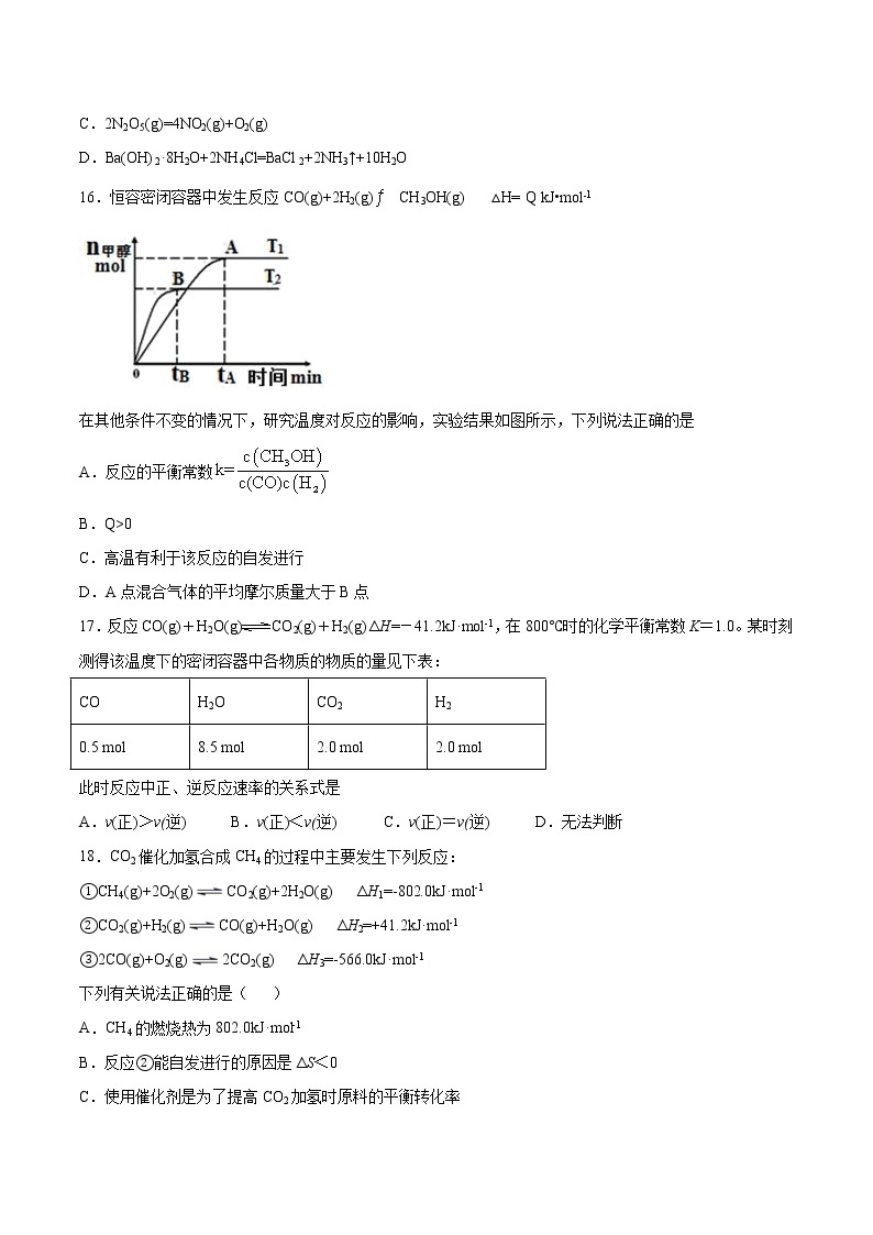 人教版高中化学选修4  2.4《化学反应进行的方向》同步练习（原卷版+解析版）03