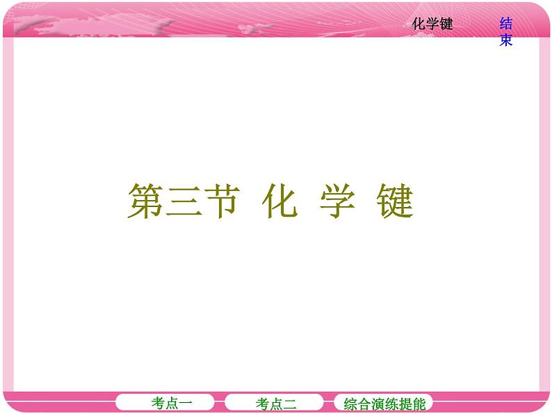 (人教版)高三化学高考总复习课件:第5章 第三节 化学键01