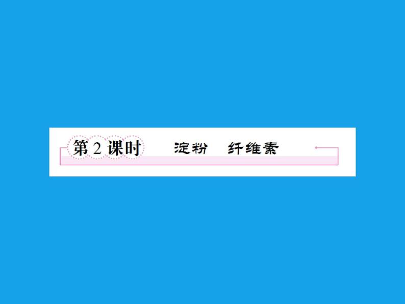 高二化学课件:4-2-2淀粉纤维素(选修5)第1页