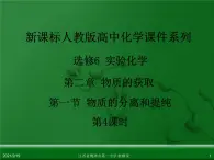 江西省鹰潭市第一中学人教版高中化学选修6 实验化学 第二章 第一节 物质的分离和提纯（第4课时） 课件