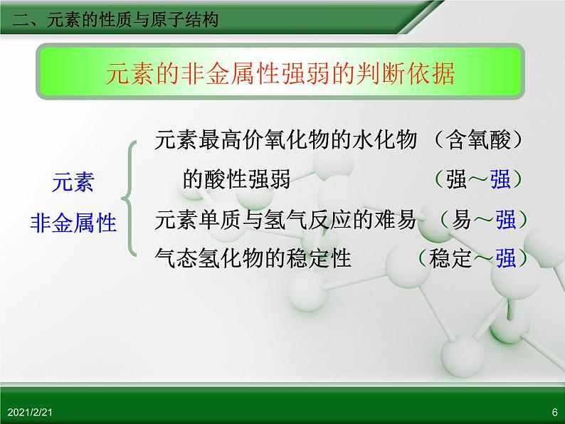 江西省鹰潭市第一中学人教版高中化学必修 2 第一章 第一节 元素周期表(第2课时)课件(共14 张PPT)06