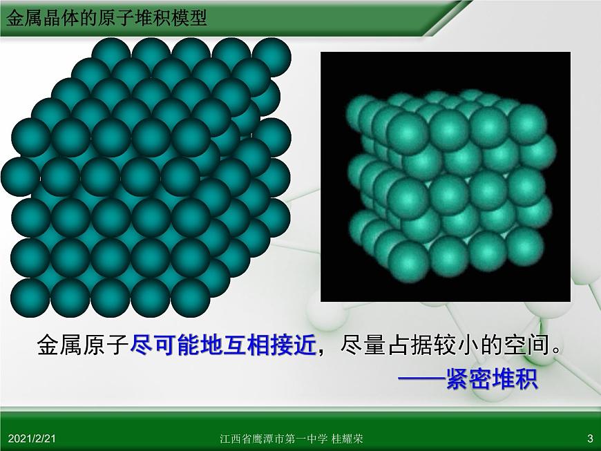 江西省鷹潭市第一中學(xué)人教版高中化學(xué)選修3 物質(zhì)結(jié)構(gòu)與性質(zhì) 第三章 第三節(jié) 金屬晶體（第2課時(shí)）課件（共52 張PPT）第3頁(yè)