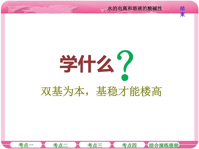 (人教版)高三化学高考总复习课件:第8章 第二节 水的电离和溶液的酸碱性04