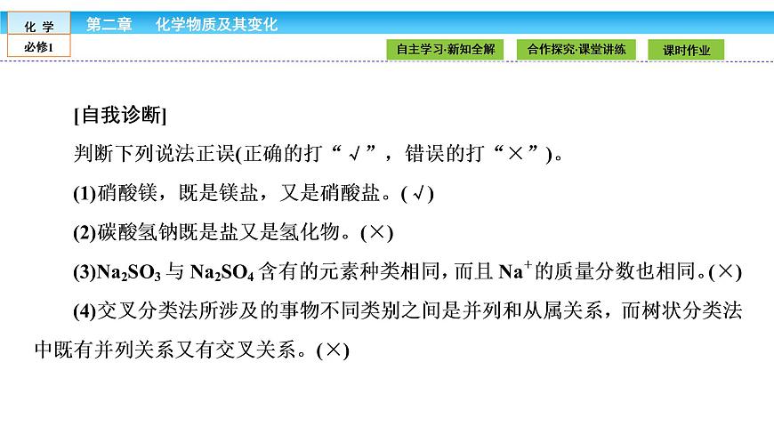 高中化學（人教版）必修1課件：第二章 化學物質及其變化 2.1.1第8頁