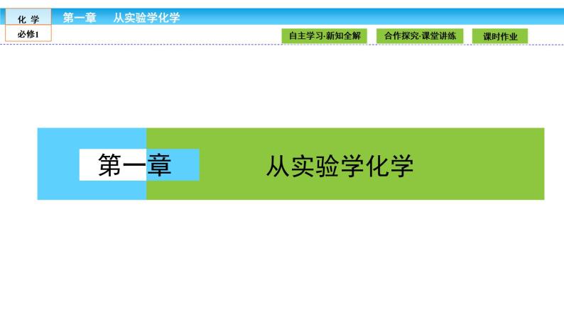 高中化学（人教版）必修1课件：第一章 从实验学化学 1.1.101