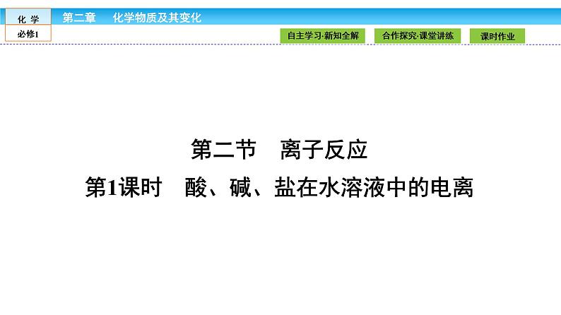 高中化学(人教版)必修1课件:第二章 化学物质及其变化 2.2.1 课件01