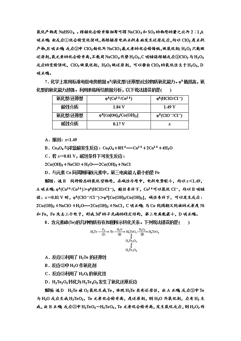 高考化学二轮专题复习 专题跟踪检测4 氧化还原反应第3页