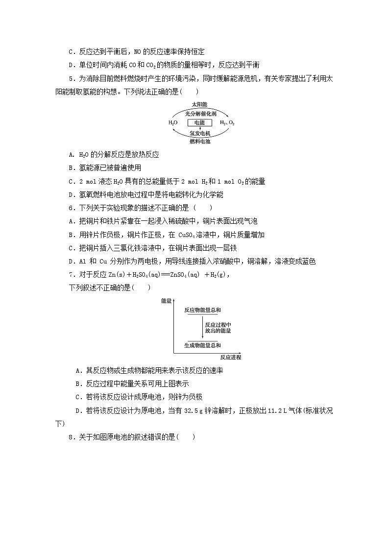 2020_2021學(xué)年新教材高中化學(xué)第六章化學(xué)反應(yīng)與能量章末質(zhì)量檢測卷含解析新人教版必修220210220195第2頁
