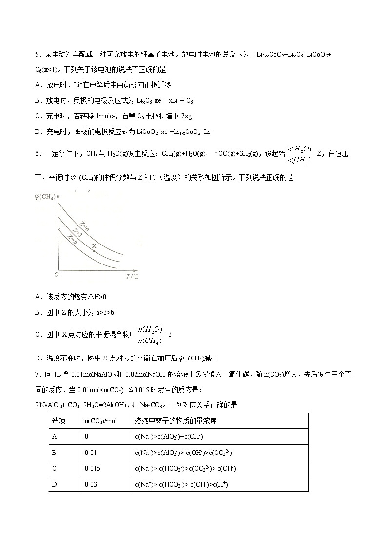精编:2016年高考四川卷理综化学试题真题卷02