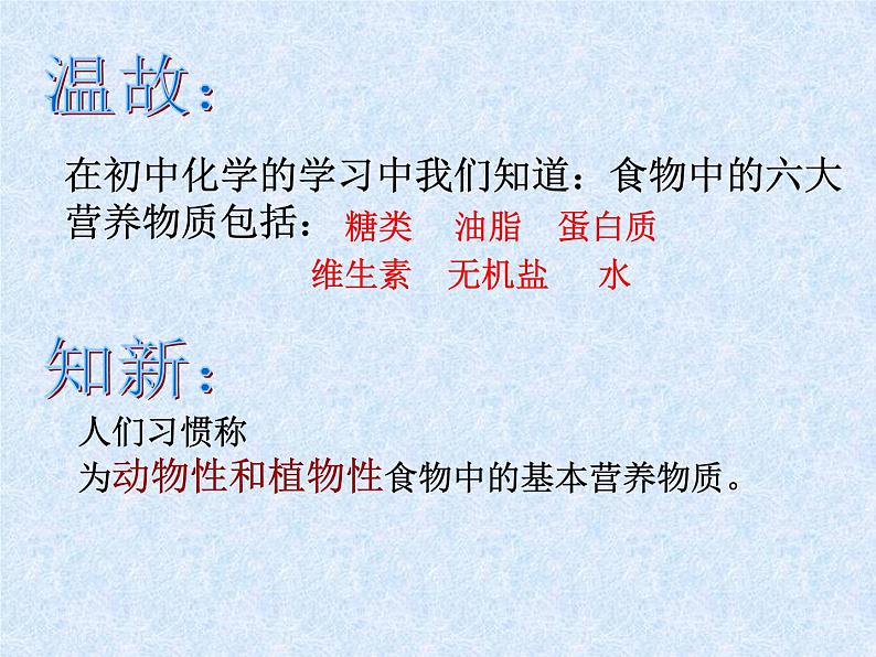 人教版(新课标)高中化学必修二基本营养物质 课件04