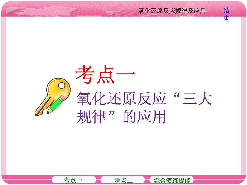 (人教版)2018届高三化学高考总复习课件:第2章 第五节 氧化还原反应规律及应用03