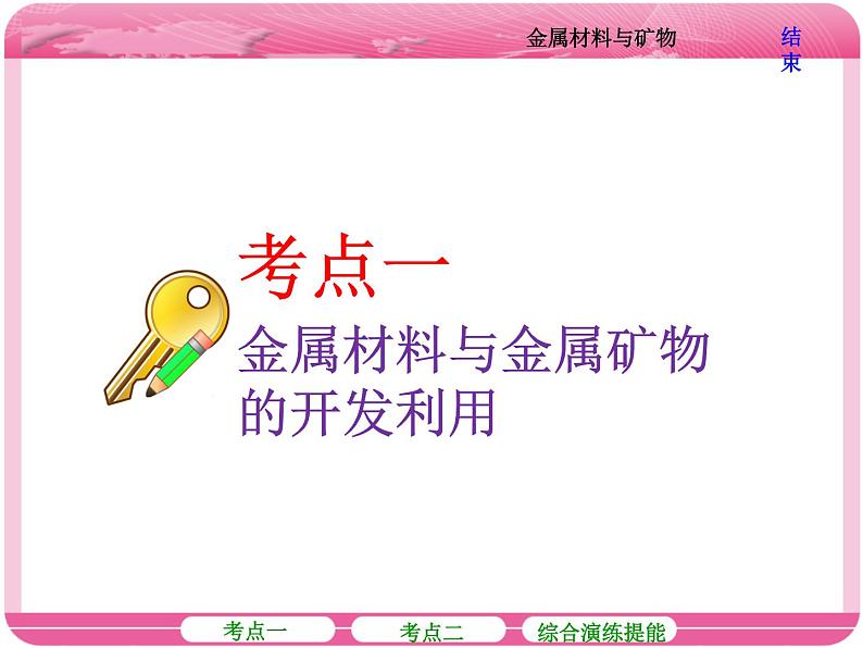 (人教版)2018届高三化学高考总复习课件:第3章 第四节 金属材料与矿物03