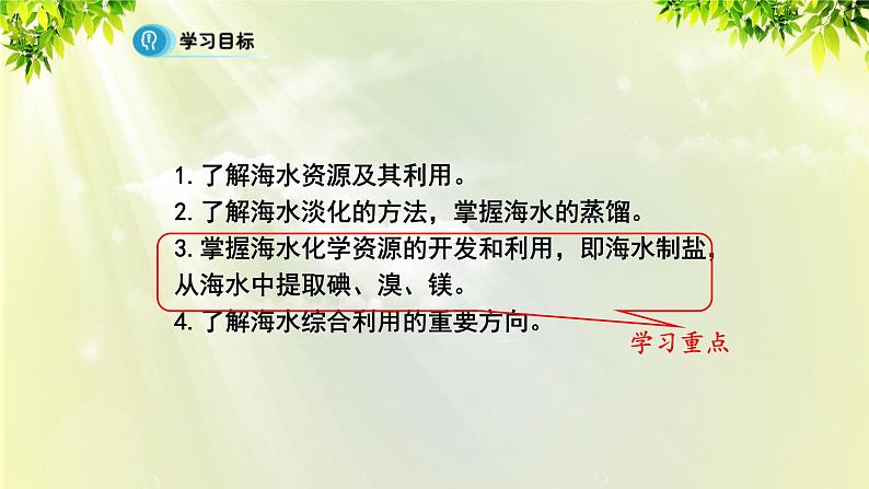 人教版高中化学必修二 第四章 化学与自然资源的开发利用 第一节 《开发利用金属矿物和海水资源》课时2 课件第2页