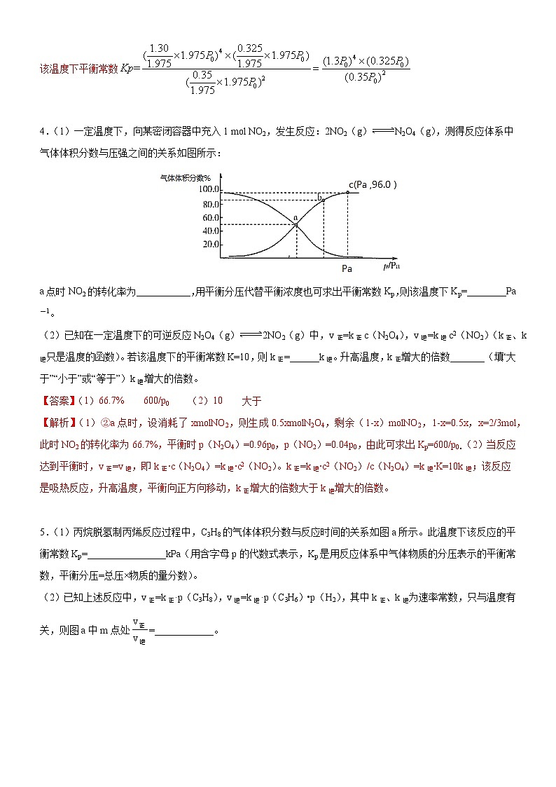 突破 分压平衡常数的计算(解析版)第3页