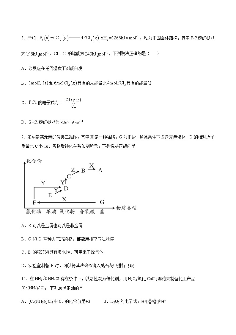 苏科版（2019）高中化学必修第二册 第一单元氮的固定跟踪练习（含答案）03