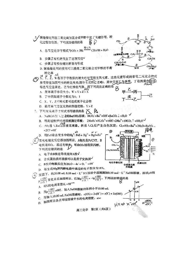 2021龙岩5月质检化学卷及答案(扫描版)02