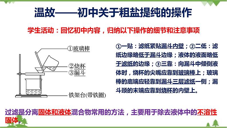 5.4 用化学沉淀法去除粗盐中的杂质离子-高中化学新教材 同步教学课件(人教2019必修第二册)05