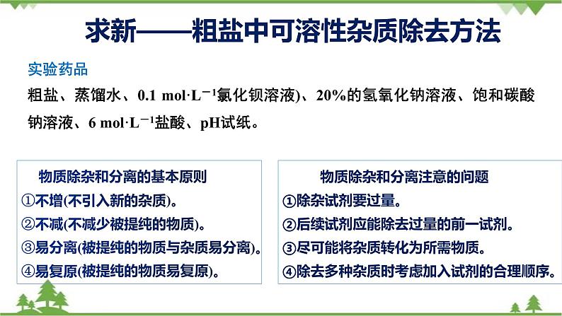 5.4 用化学沉淀法去除粗盐中的杂质离子-高中化学新教材 同步教学课件(人教2019必修第二册)08