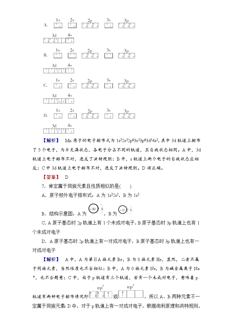 高中化学人教版选修三章末综合测评1 word版含解析03