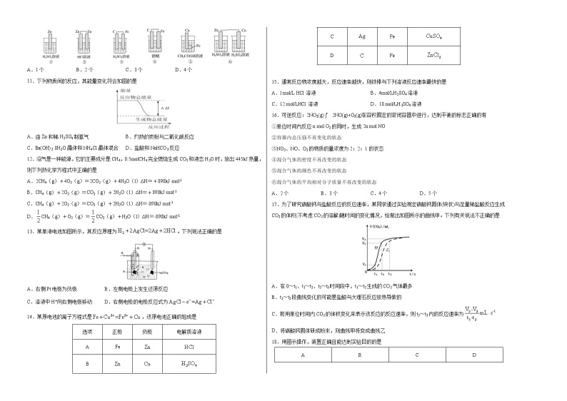 2020-2021学年高一化学下学期期末测试卷（苏教版2019必修第二册）02