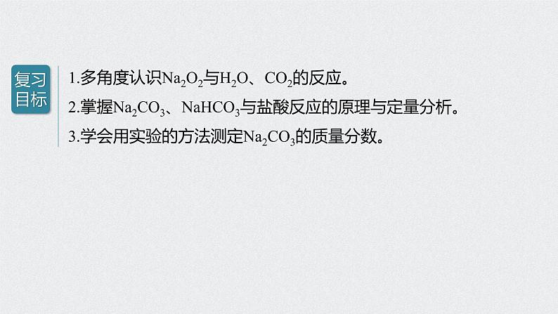 2022高考化学一轮复习 第三章 第14讲 钠及其化合物的计算与实验探究课件02