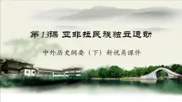 中外历史纲要（下）新视角课件 第13课 亚非拉民族独立运动