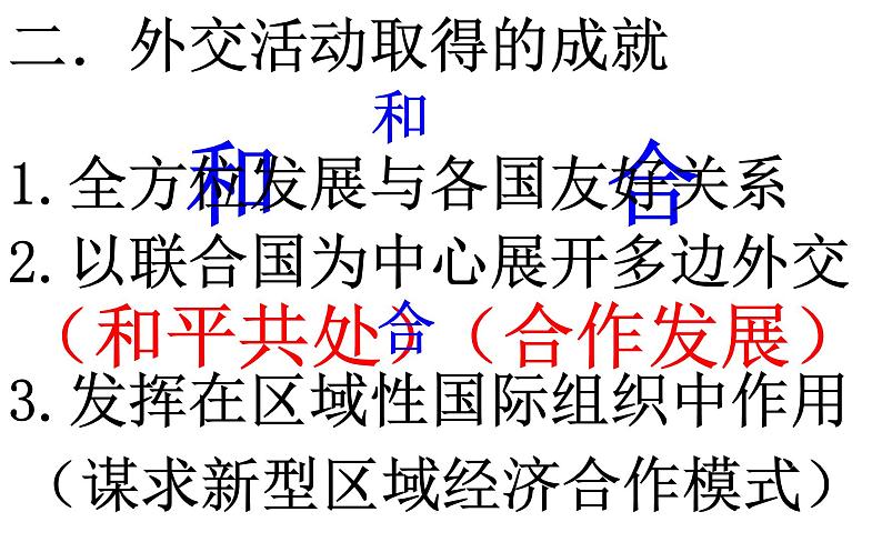 北师大版高中历史必修1 第15课 改革开放后的外交新局面_(课件)第6页