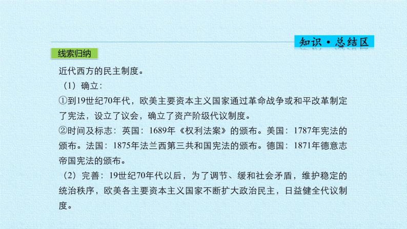 北师大版高中历史必修1 第六单元 近代欧美资产阶级的代议制 复习（课件）04