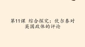 历史必修1 政治文明历程第三单元 近代西方资本主义政体的建立第11课 综合探究 ：伏尔泰对英国政体的评论背景图课件ppt