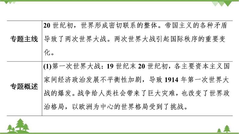 2022高考历史选考(浙江专用)一轮总复习课件:专题五+第11讲 第一次世界大战与凡尔赛—华盛顿体系下的世界第3页