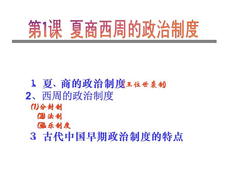 人教版高中历史必修一第1课夏商西周的政治制度(2)课件第4页