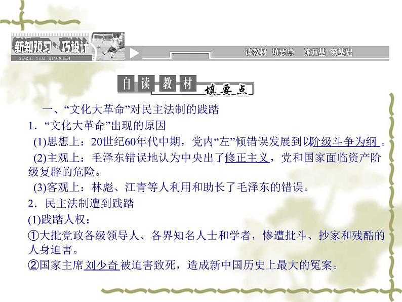 人教版高中历史必修一人教版:第21课《民主政治建设的曲折发展》ppt课件第3页