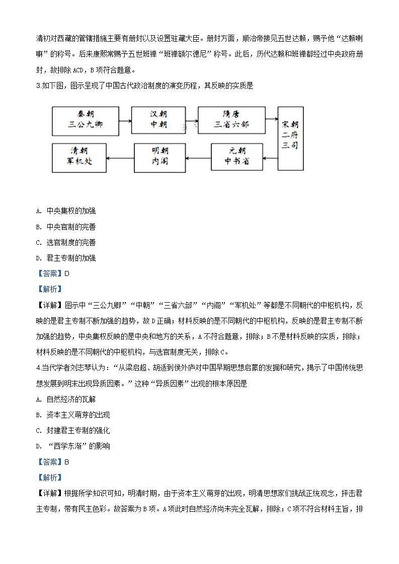 统编版历史高一上学期期末复习卷11(解析版)第2页