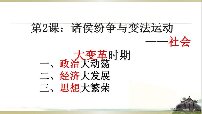 统编版历史中外历史纲要上第2课《诸侯纷争与变法运动》课件第3页