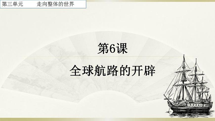 高中歷史必修中外歷史綱要下 第6課 全球航路的開辟課件（共22張PPT）第1頁