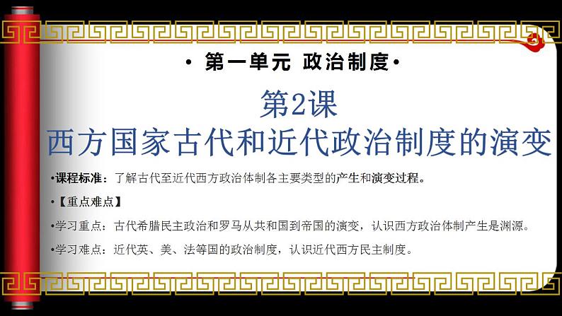 统编版选择性必修一第2课 西方国家古代和近代政治制度的演变课件(共23张PPT)(共23张PPT)第1页