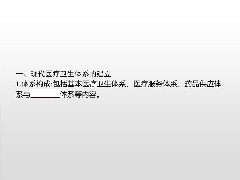 人教统编版选择性必修二 第六单元 第15课 现代医疗卫生体系与社会生活课件PPT第3页
