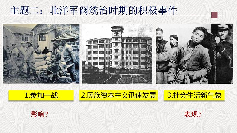 高中历史统编版纲要上第20课北洋军阀统治时期的政治、经济与文化 课件 (共17张PPT)第8页