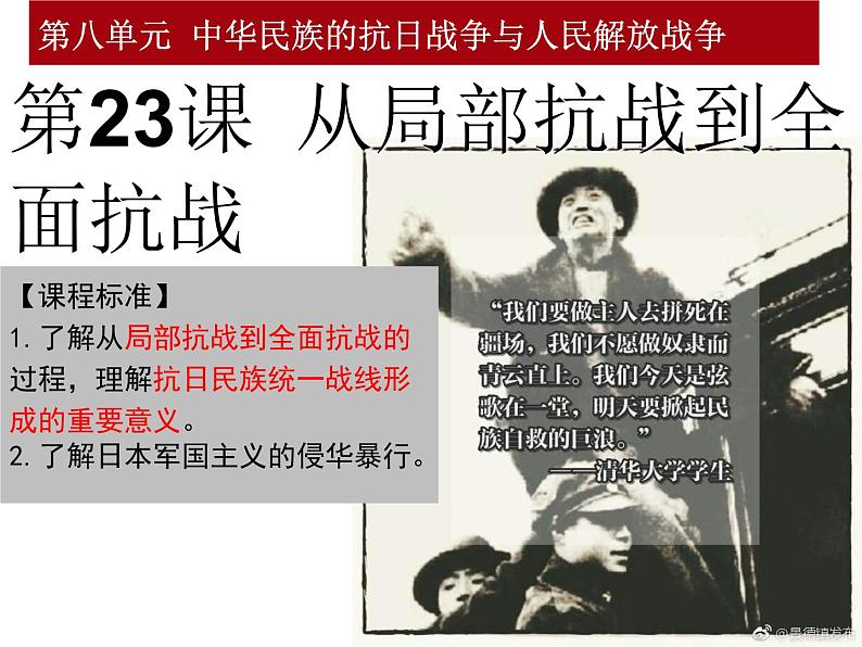 高中历史统编版 必修中外历史纲要(上)第八单元 第23课 从局部抗战到全面抗战 课件(18张)02