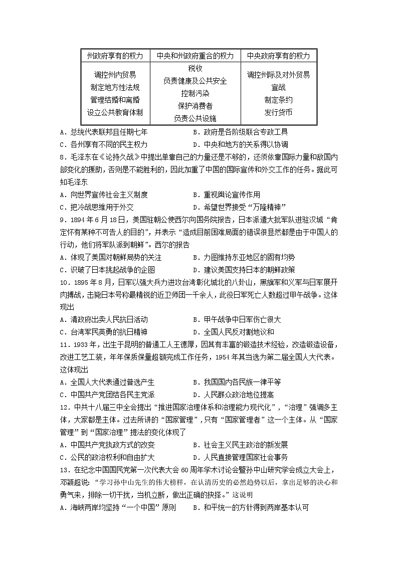 吉林省白城市洮南市第一中学2021-2022学年高三上学期第二次月考历史【试卷+答案】第2页