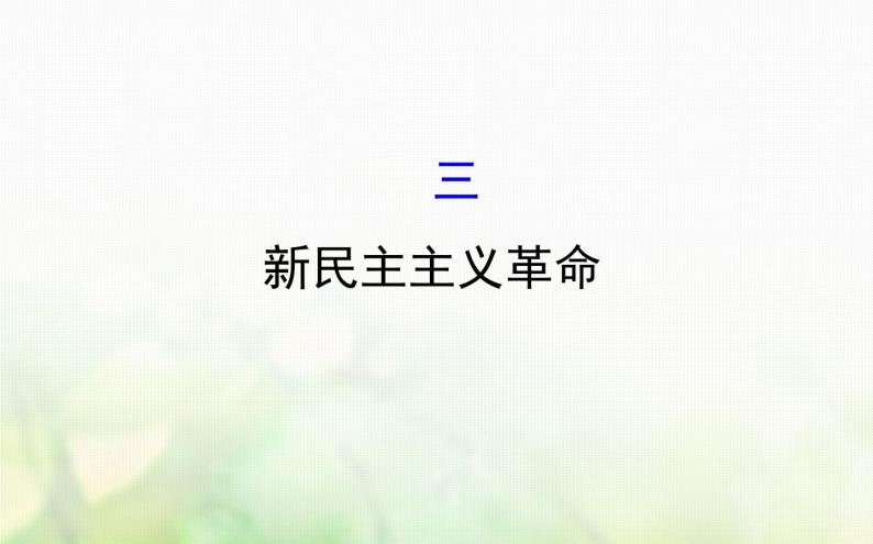 人民版必修一专题三 3.3新民主主义革命 课件01