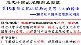 高中人教版 (新课标)第15课 新文化运动与马克思主义的传播多媒体教学课件ppt