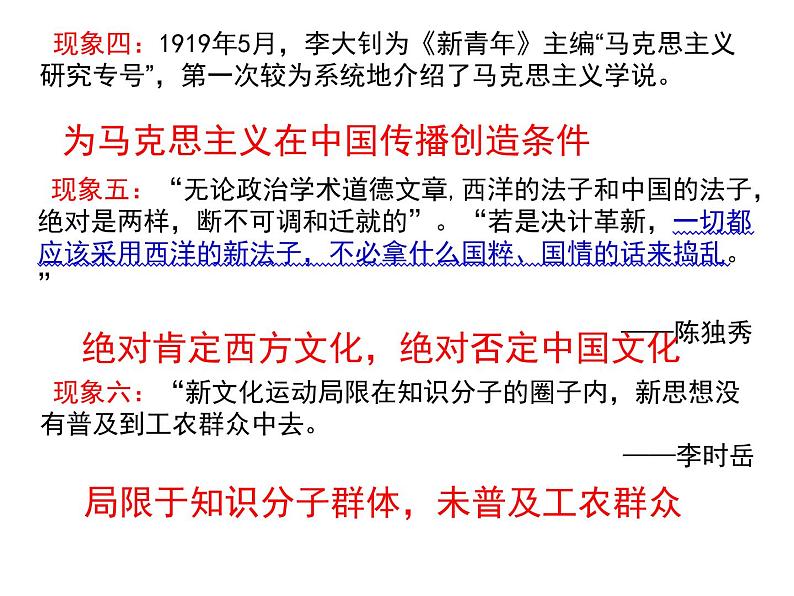 人教版 必修3第五单元第15课 新文化运动与马克思主义的传播课件PPT第5页