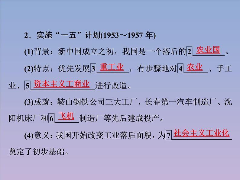 高中历史第4单元中国近现代社会生活的变迁第11课经济建设的发展和曲折课件新人教版必修2第6页