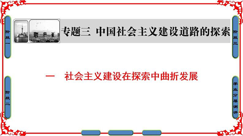 人民版必修二专题三3.1社会主义建设在探索中曲折发展课件PPT第1页